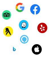 Collective icons for Google, Maps and review sites