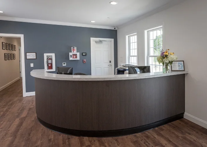 The front desk of a healthcare clinic