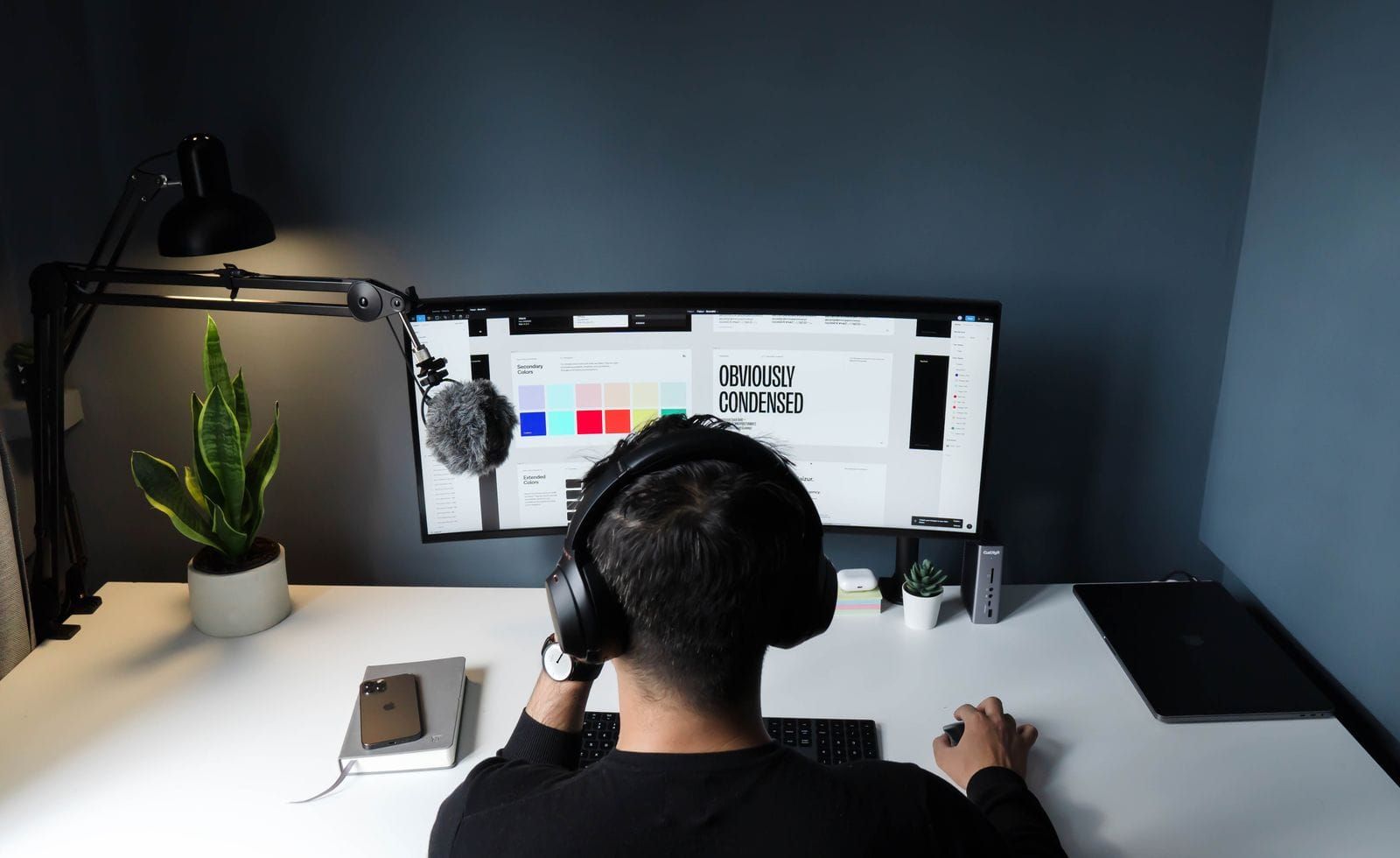 man designing a website