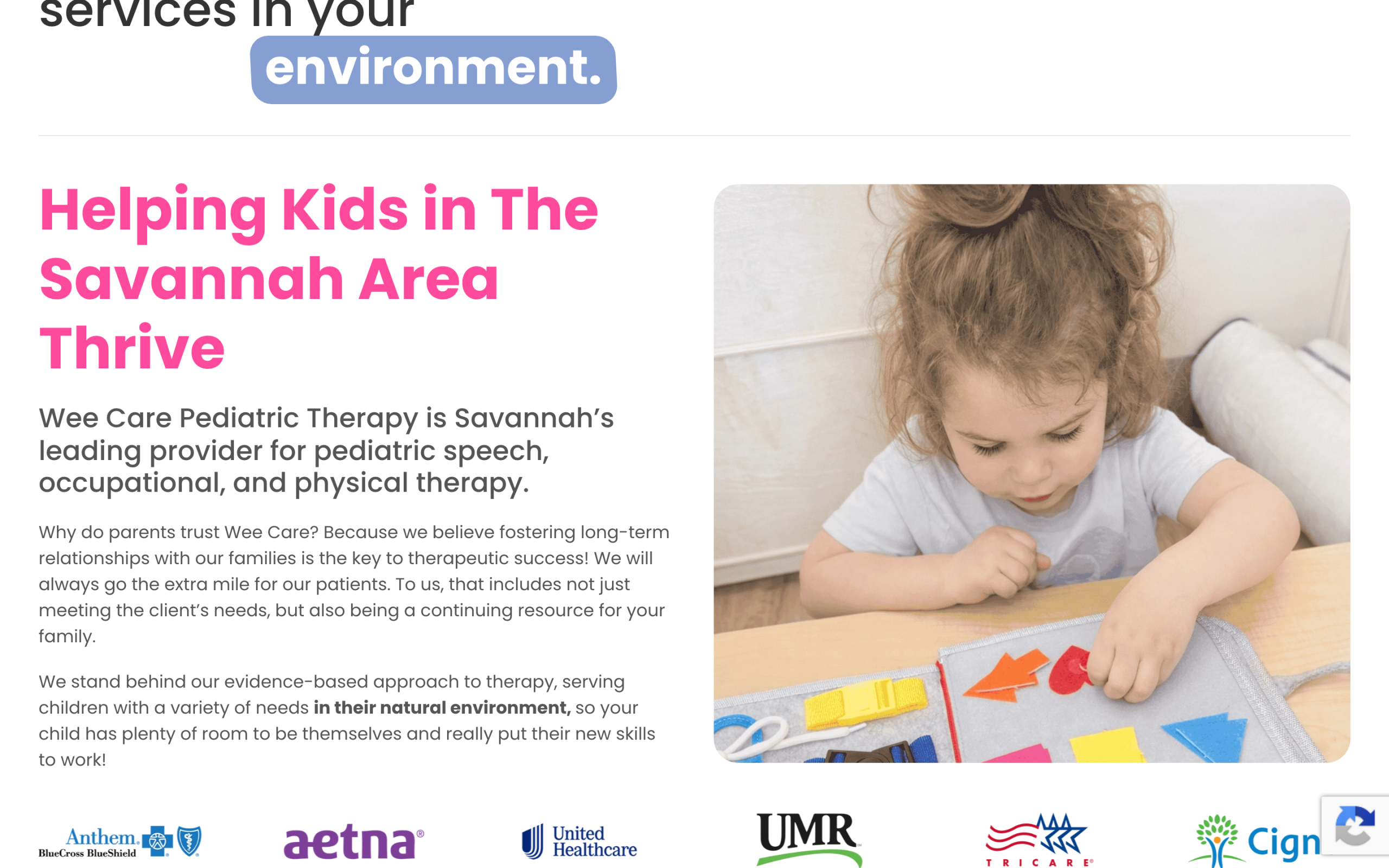 Wee Care Pediatric Therapy